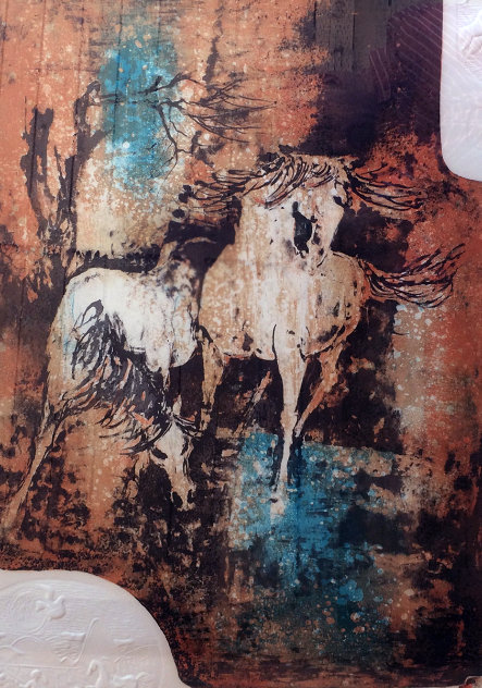 Horses In The Wind with Embossing Limited Edition Print by  Lebadang