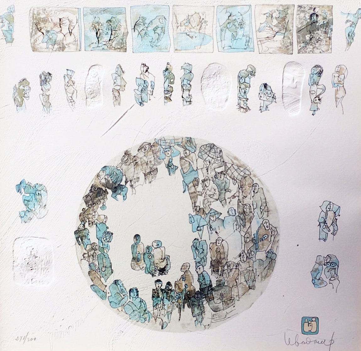 La Comedie Humaine #2 1982 Limited Edition Print by Lebadang La Comedie Humaine #2 1982 Limited Edition Print by Lebadang