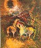 Chevaux au Clair de Lune (Horses in the Moonlight) Limited Edition Print by  Lebadang - 0
