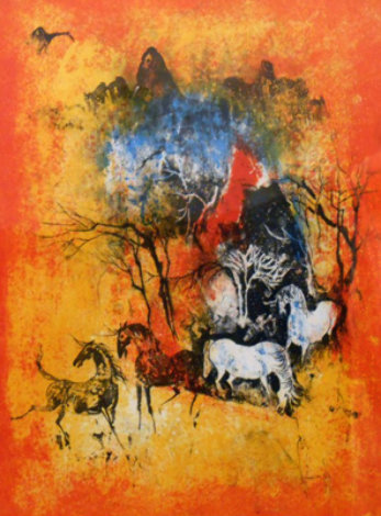 Horses In The Wind Limited Edition Print -  Lebadang