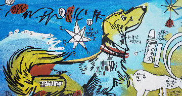 First Sign of Life Unique 2016 24x57 Huge Original Painting - David Le Batard Lebo First Sign of Life Unique 2016 24x57 Huge Original Painting - David Le Batard Lebo