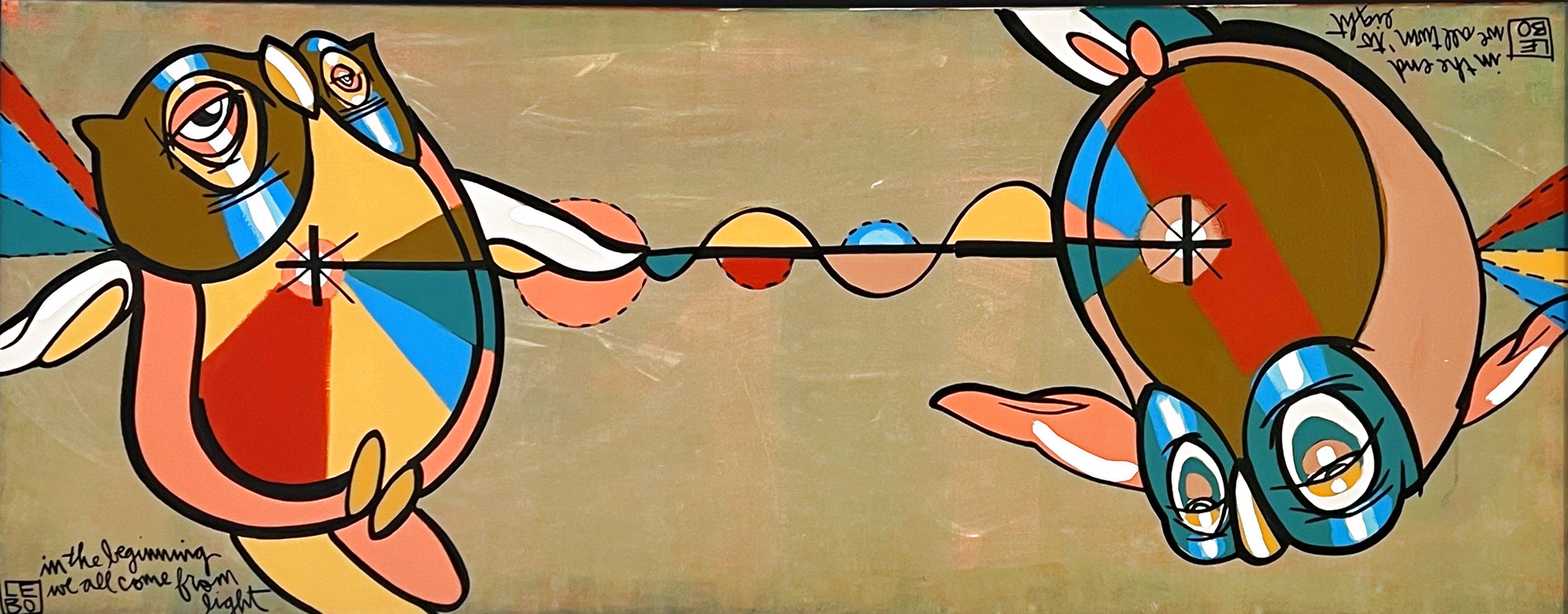 We All Come From Light 2016 68x32 Huge - Mural Size Original Painting by David Le Batard Lebo We All Come From Light 2016 68x32 Huge - Mural Size Original Painting by David Le Batard Lebo