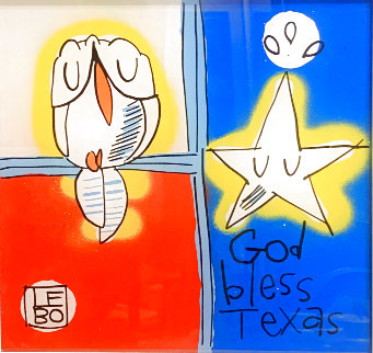 God Bless Texas 2020 20x20 Original Painting - David Le Batard Lebo God Bless Texas 2020 20x20 Original Painting - David Le Batard Lebo