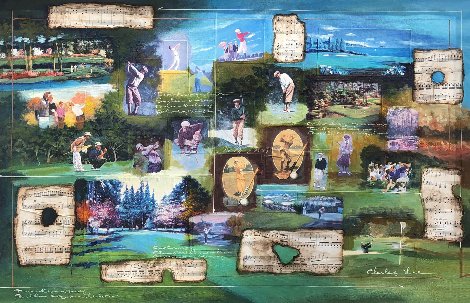Golf Through Time 2007 44x34 Huge Original Painting - Charles Lee