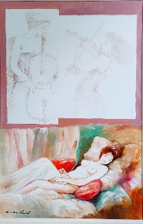 Musical Desires 2015 46x34 Huge Original Painting - Charles Lee Musical Desires 2015 46x34 Huge Original Painting - Charles Lee