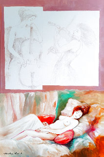 Musical Desires 2015 46x34 Huge Original Painting - Charles Lee Musical Desires 2015 46x34 Huge Original Painting - Charles Lee