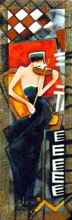 Music Box 2 2009 30x10 Original Painting - Charles Lee Music Box 2 2009 30x10 Original Painting - Charles Lee