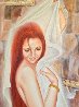 Untitled Portrait of a Woman 55x43 Huge Original Painting by Charles Lee - 2