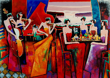 A Femme Gathering 30x40 Original Painting - Charles Lee A Femme Gathering 30x40 Original Painting - Charles Lee