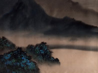 Remember a Rainy Day Watercolor 1980 40x28 Huge Watercolor by David Lee - 0 Remember a Rainy Day Watercolor 1980 40x28 Huge Watercolor by David Lee - 0