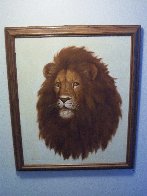 Untitled (Lion) 27x23 Original Painting by David Lee - 1 Untitled (Lion) 27x23 Original Painting by David Lee - 1