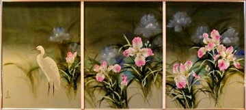 Spring Eternal Tryptich 52x103 Mural Super Huge Original Painting - David Lee Spring Eternal Tryptich 52x103 Mural Super Huge Original Painting - David Lee