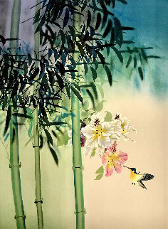 Untitled Orchids and Hummingbird Limited Edition Print - David Lee Untitled Orchids and Hummingbird Limited Edition Print - David Lee