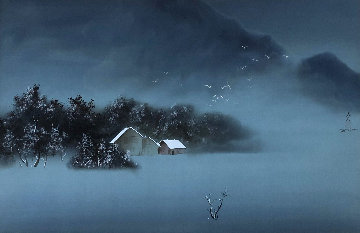 Winter Day 33x45 Super Huge Original Painting - David Lee Winter Day 33x45 Super Huge Original Painting - David Lee