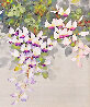 Enchanted Garden Watercolor on Silk - Huge Watercolor by David Lee - 1