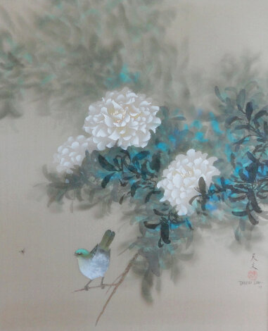 Untitled Floral Watercolor 1977 32x26 Watercolor - David Lee
