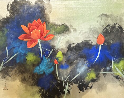 Emerging Mystery 32x39 Original Painting - David Lee
