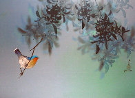 Untitled Bird in Tree 1980 18x24 Original Painting by David Lee - 0 Untitled Bird in Tree 1980 18x24 Original Painting by David Lee - 0