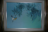 Untitled Bird in Tree 1980 18x24 Original Painting by David Lee - 1 Untitled Bird in Tree 1980 18x24 Original Painting by David Lee - 1
