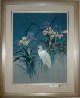 Untitled Egret Painting 48x36 Huge Original Painting by David Lee - 3