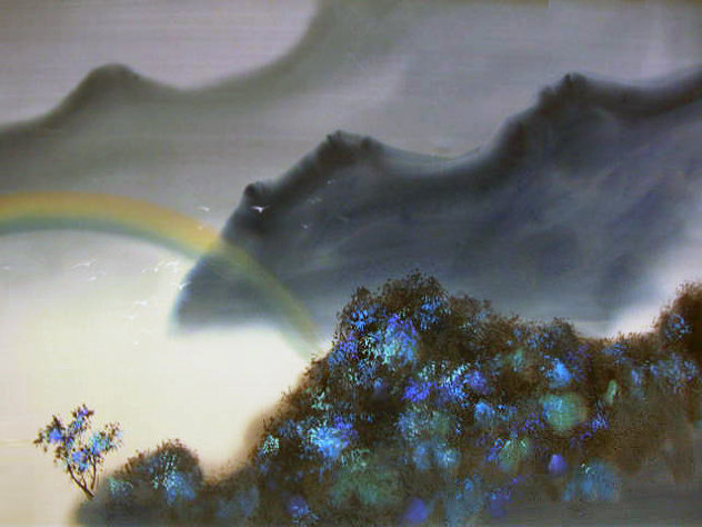 Untitled  Early Landscape 1980 26x36 Original Painting by David Lee