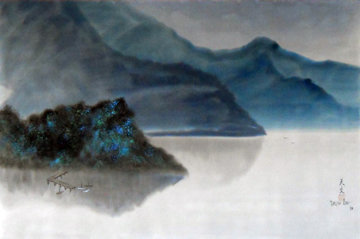 Remember a Rainy Day 1980 34x46 Super Huge Original Painting - David Lee Remember a Rainy Day 1980 34x46 Super Huge Original Painting - David Lee