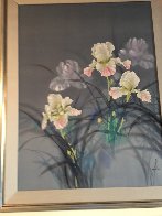 Wild Irises 1995 37x47 Huge Original Painting by David Lee - 1