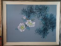 Moonflower Painting 1992 36x46 Super Huge Original Painting by David Lee - 1 Moonflower Painting 1992 36x46 Super Huge Original Painting by David Lee - 1