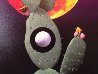 Cactus Moon 2008 36x36 Original Painting by Lawrence Lee - 4