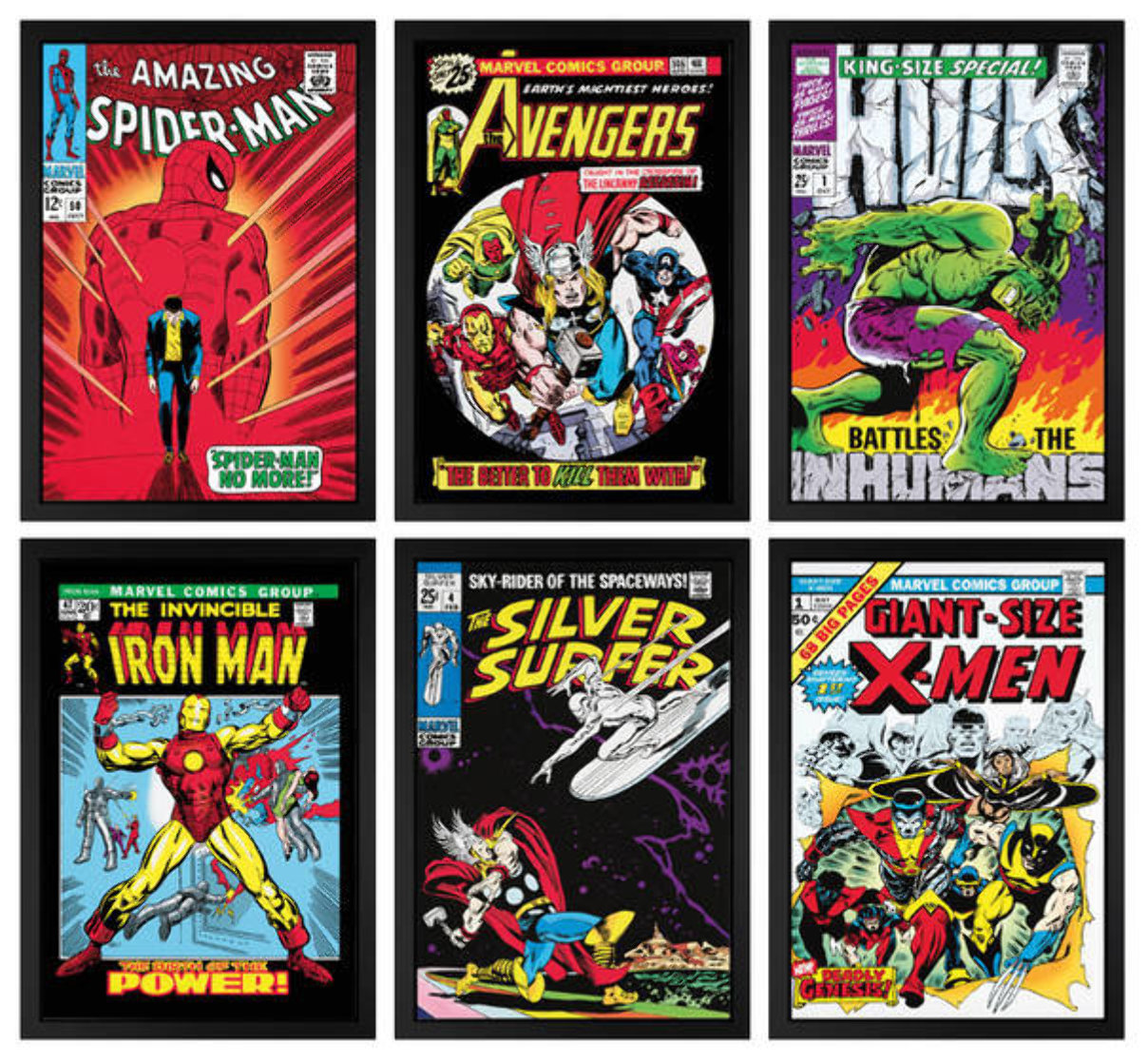 Marvel Superheroes Collection Set of 6 HS Limited Edition Print by Stan Lee