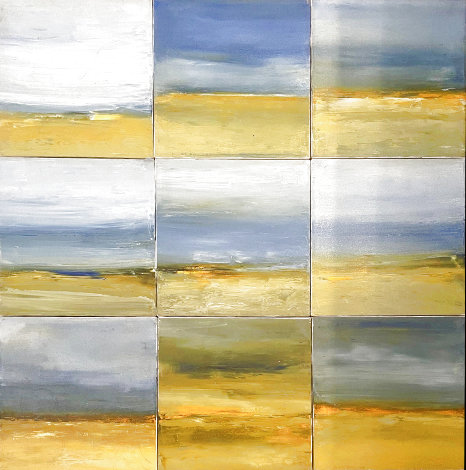 Landscape Set of 9 Paintings - 2001 36x36 Original Painting - Luc Leestemaker