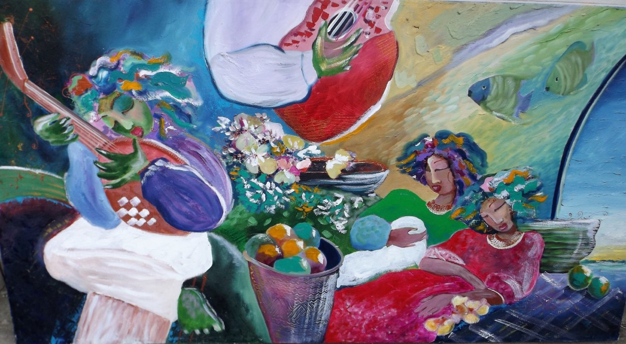 Untitled Painting 1990 33x62 Original Painting by Lee White Untitled Painting 1990 33x62 Original Painting by Lee White