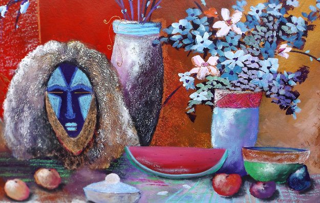 Untitled Painting 1990 24x36 Original Painting by Lee White Untitled Painting 1990 24x36 Original Painting by Lee White