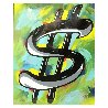 Dollar Sign 32x28 Original Painting by Allison Lefcort - 0