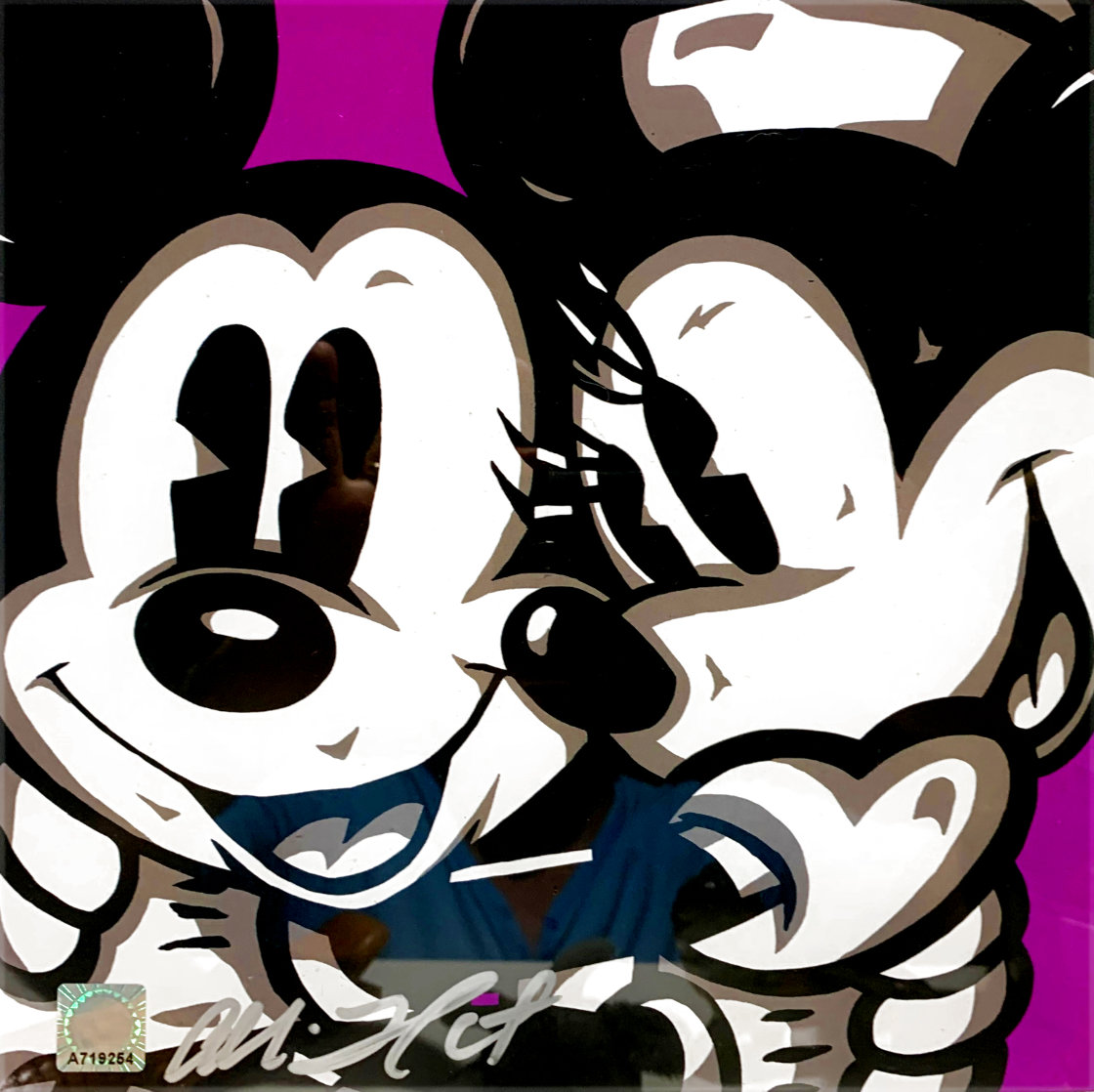 Mickey and  Minnie 19x19 Original Painting by Allison Lefcort
