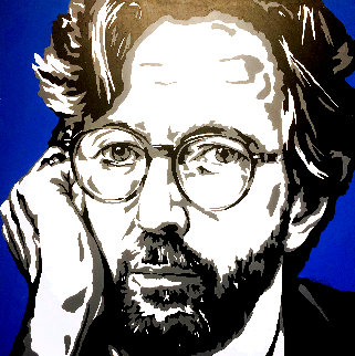 Eric Clapton 48x48 Huge Original Painting - Allison Lefcort