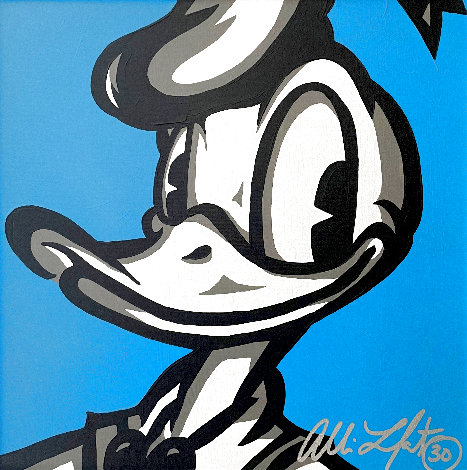 Donald 2005 25x25 Original Painting - Allison Lefcort