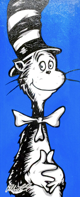 Cat in the Hat 2020 33x16 Original Painting by Allison Lefcort
