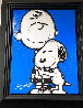 Charlie and Snoopy Hugs 2021 27x21 Original Painting by Allison Lefcort - 1