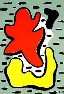 Composition Avec Formes Jaune Et Rouge 1955 Limited Edition Print - Fernand Leger