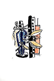 Composition a La Bouteille Bleue 1955 HS Limited Edition Print - Fernand Leger Composition a La Bouteille Bleue 1955 HS Limited Edition Print - Fernand Leger