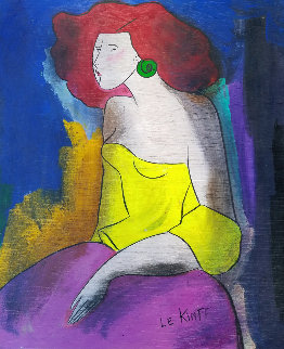 Nima Pozzi 2005 22x18 Original Painting - Linda LeKinff Nima Pozzi 2005 22x18 Original Painting - Linda LeKinff
