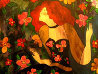 Florilege (wood panel) 1998 29x23 Original Painting by Linda LeKinff - 1 Florilege (wood panel) 1998 29x23 Original Painting by Linda LeKinff - 1