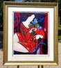L'Orchidee - Framed Embellished Serigraph on Canvas - Huge 35x40 Limited Edition Print by Linda LeKinff - 1