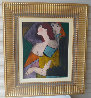 Karl Et Berangere on wood 1994 25x22 Original Painting by Linda LeKinff - 1