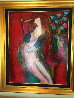 Parme on Wood 2001 49x41 - Huge Original Painting by Linda LeKinff - 2