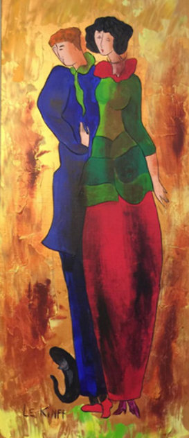 A Night Out #1 2006 40x23 Original Painting by Linda LeKinff