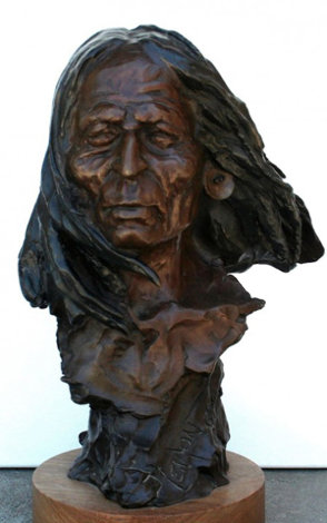 Warrior Bronze Sculpture 14 in Sculpture - David Lemon