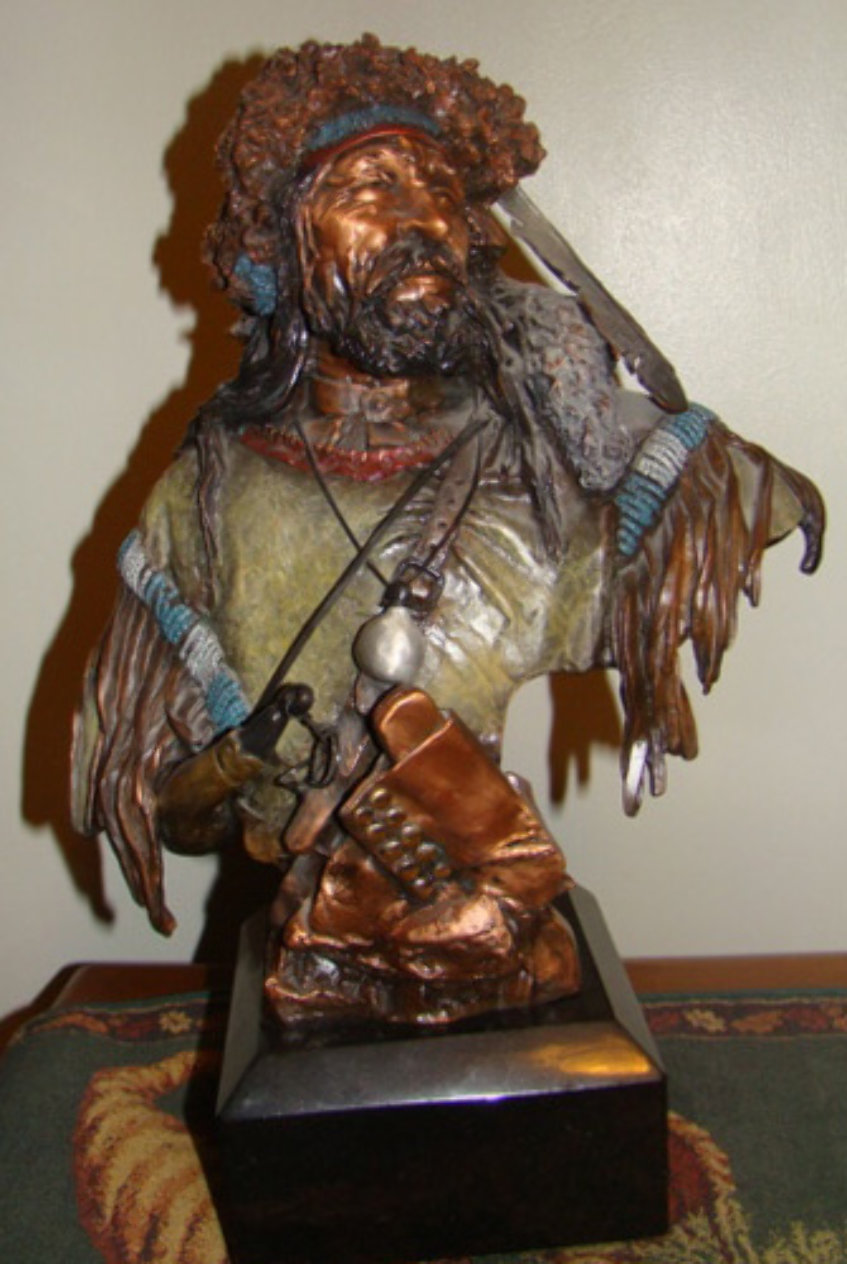 Colter's Escape Bronze Sculpture 1995 33 in by David Lemon For Sale