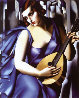 Femme Blue A La Guitare 1995 Limited Edition Print by Tamara de Lempicka - 0